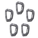 5Pcs Outdoor Backpack Hanging Hooks Buckle Snap Keychain D ring Molle Clips