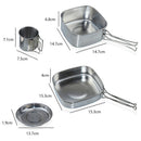 Stainless Steel Camping Cookware Cooking Picnic Cup Pot Pan Set Outdoor