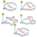 5pcs/set Stainless steel Omelette mold Cute Shaped Kitchen Tool Fried Egg M ME