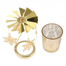 Snowflake & Elk Rotating Carrousel Candle Holder for Christmas Wedding Decor