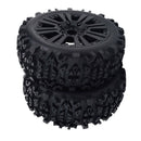 4 Packs Rubber Tires Wheel Crawler Black 1/8 RC Truggy Truck Replacements