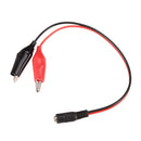DC 5.5mm x 2.1mm DC Female/Male Jack Connector to 2 Alligator Clip Power Cable Z