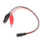 DC 5.5mm x 2.1mm DC Female/Male Jack Connector to 2 Alligator Clip Power Cable Z