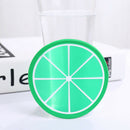 7 Color/Lot Combination Hot Coaster Fruit Shape Silicone Cup Pad Slip Insul A2O4