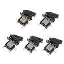 5 Pieces Carbon Fiber Cover Car Truck Red LED Rocker Toggle Switch On/OFF 12V