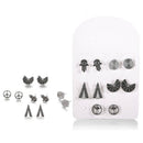 5 Pairs/Set Fatima Hamsa Crystal Earring Stud Earrings for Women Dazzling Retro