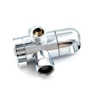 3 Way Tee Connector Shower Head Diverter Valve Three Head Function Switch ME