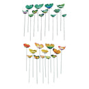 24x Butterfly Stakes Outdoor Yard Garden Flower Pot Decor Craft Green Yellow