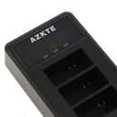 For GoPro Hero 3+ 3 Battery Charger Three AHDBT-201 AHDBT-301 Dock Station