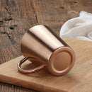 2x Stainless Double Walled Insulated Water Cup Coffee Mug with Handle