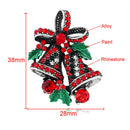 1X Fashion Elegant Diamond Christmas Bell Bow Butterfly K Wedding Bridal Z6E5