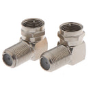 Aluminium Alloy Right Angle TV Aerial Antenna Plug Connector Adapter