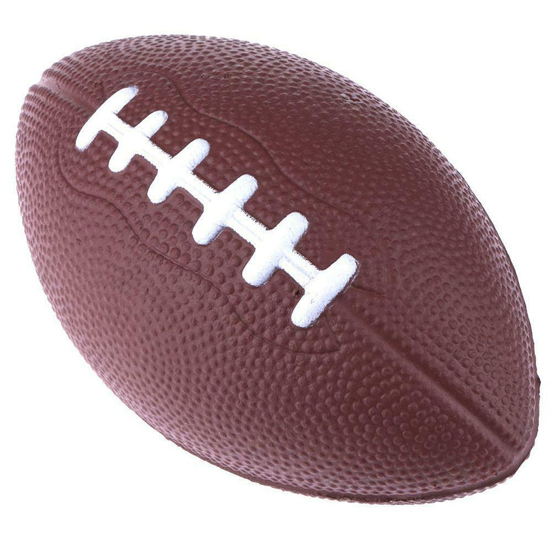 Mini Soft PU Foam Material Brown Anti-stress Rugby Soccer Squeeze Ball A