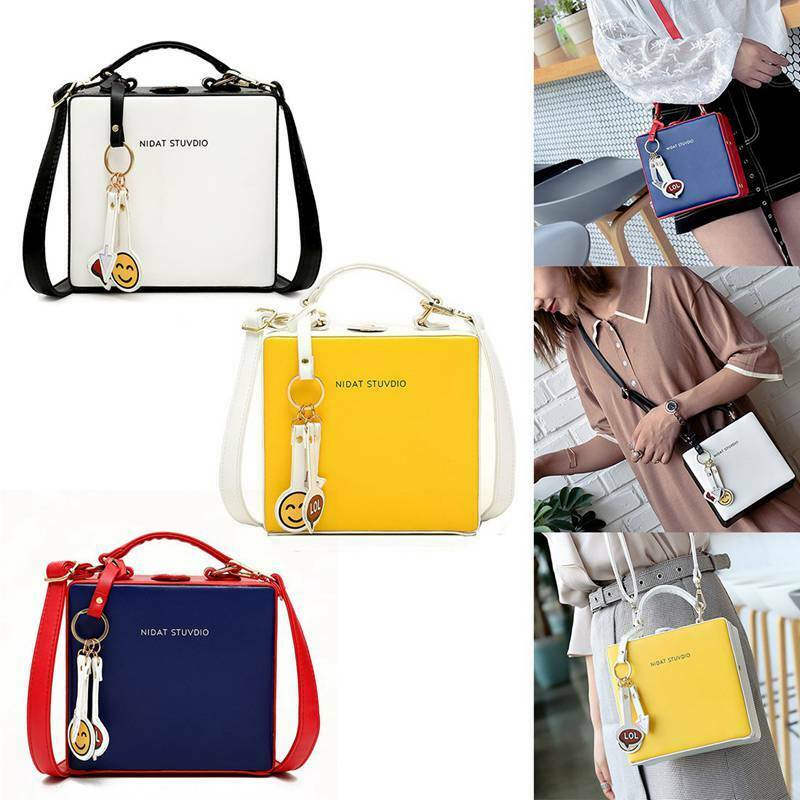 Black white new Small Bag female version of high quality PU fashion beautif F6Z7