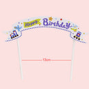 Happy Birthday Cake Cupcake Bunting Banner Flag Food Topper Party Picks 3C