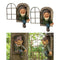 2pc Elf Out The Door Tree Hugger Garden Peeker Yard Art Whimsical Tree Sculpture