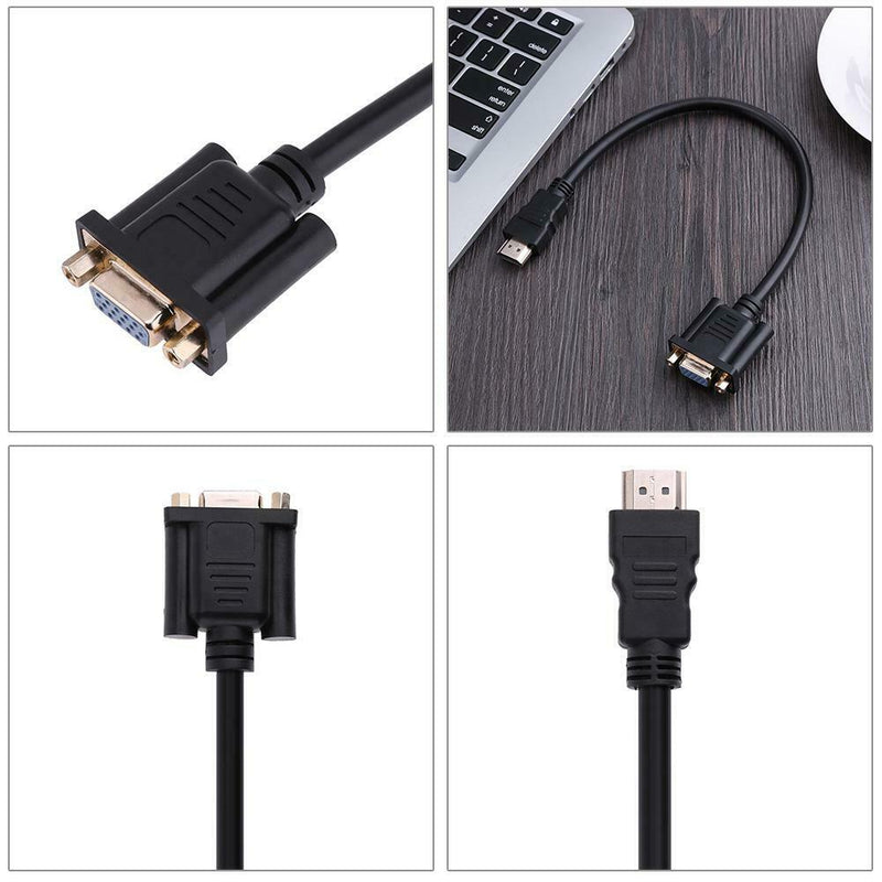 HDMI Male To VGA D-SUB 15 Female Video Adapter Converter Cable For HDTV