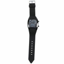 New Meter Dial Black Rubber Strap Blue Flash Dot Matrix LED Racing Watch A3G9