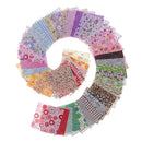 50 Pieces 10x10cm Cotton Fabric Bundle Patchwork Pre-Cut Quilt Square DIY Sewing