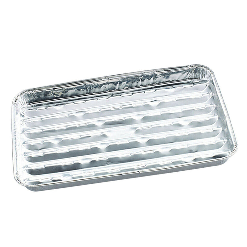 5 Pack Aluminum Foil Grilling Tray Rectangular BBQ Plate Disposable Cake Pan