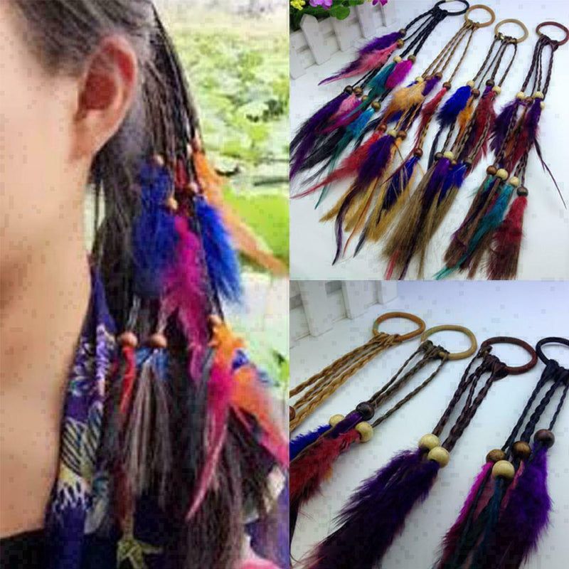 Feather tiara hair accessories small braid hair ring NEW Best W8U7 F9N8 K0S Q1B1