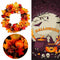 Pumpkin Pine Cone Berry Wreath Round Garland Wall Hanging Decor for Christmas