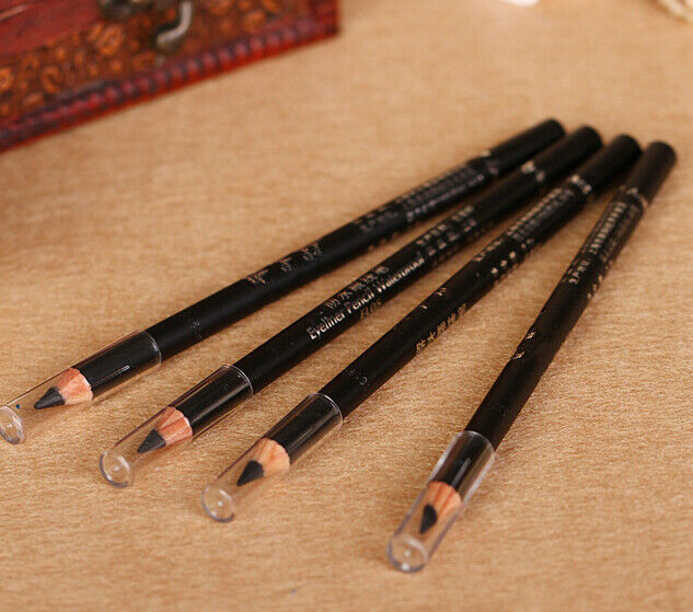 2Pcs EyeLiner Smooth Black Waterproof Cosmetic Beauty Makeup Eyeliner Pencil _AU