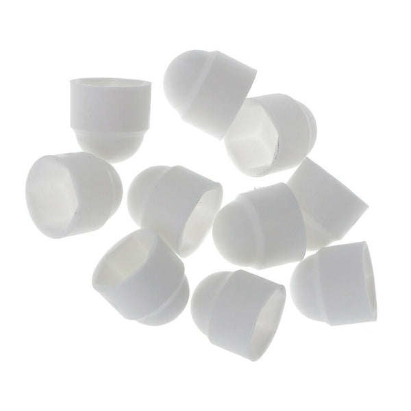 10 Pcs Nut and Bolt Covers M6 10x13mm White Plastic Dome Bolt Nut Hex Hexagon