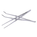 Stainless Steel Straight and Curved Nippers Tweezers Feeding Tongs for Rept I9B5