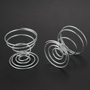 4 Pieces x Egg egg tray Spring egg seat Egg's shell Stainless Steel Egg Tra E9K6