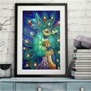5D DIY Special-shaped Diamond Painting Peacock Cross Stitch Embroidery Kit A