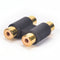 Double 2 x RCA Phono Coupler Female to Female Audio Video Connector Adaptor G ES