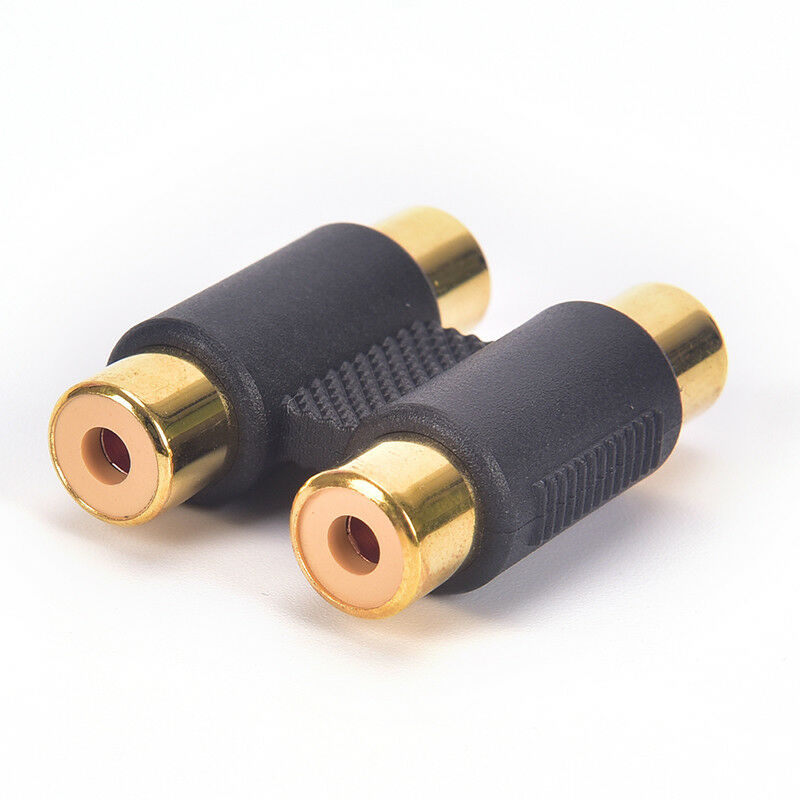 Double 2 x RCA Phono Coupler Female to Female Audio Video Connector Adaptor G ES