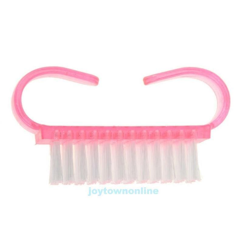 10PCS Hand Nail Cleaning Brush Plastic Handle Pedicure Manicure Scrubbing Tools