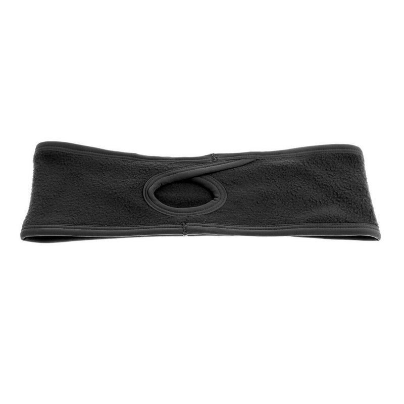 Winter Thermal Fleece Ponytail Headband Ear Cover Ear Warmer Head Wear Black