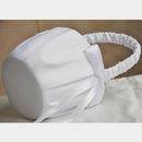 Romantic Bowknot White Satin Wedding Ceremony Party Flower Girl Basket B9G6