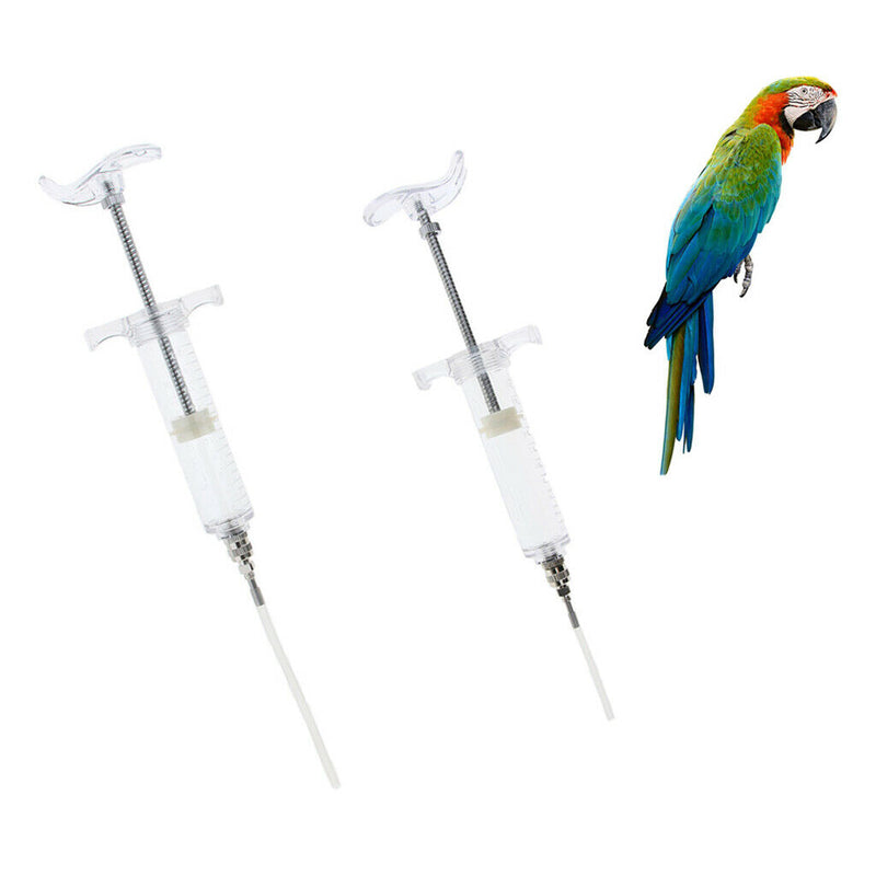 2pcs Disable Birds Milk / Water / Medicine Feeding Syringe for Parrots Canary