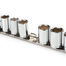 Socket Rack Holder 1/4 Inch 3/8 Inch 1/2 Inch With 16 Clips On Rail Tool Or C6C3