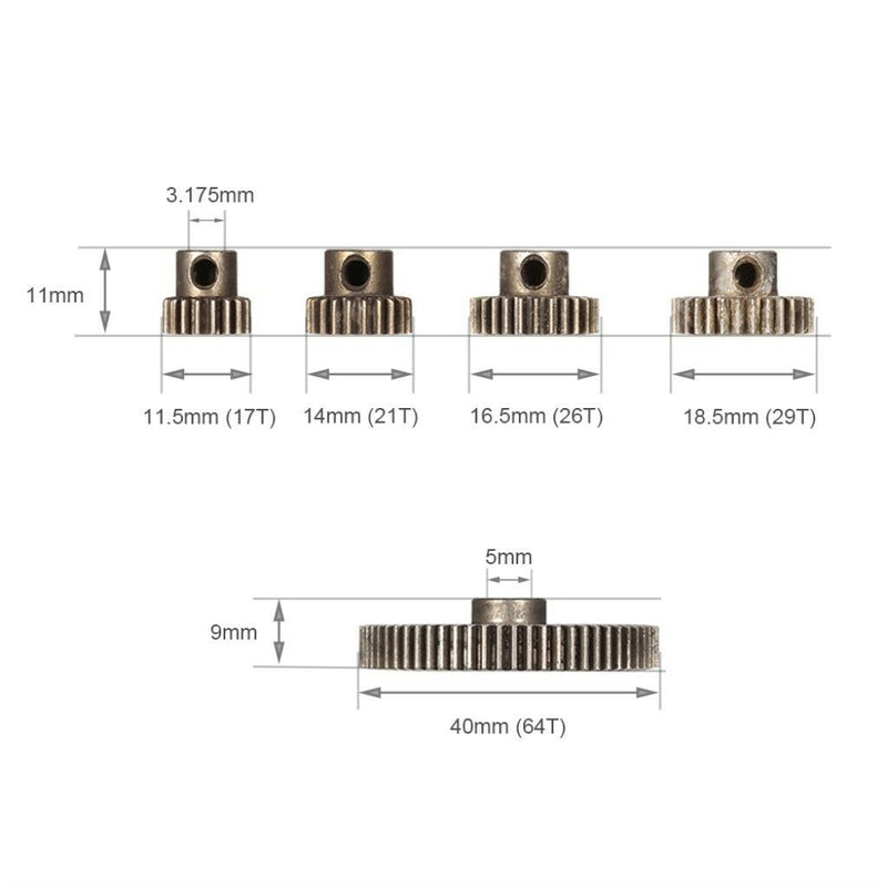 Steel Main Gears Spur Differential Motor Cogs for HSP HPI Redcat RC Truck