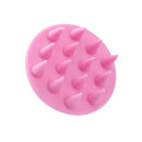 Pointed Tip Silicone Scalp Shampoo Massage Brush Head Acupoint Comb (Pink)