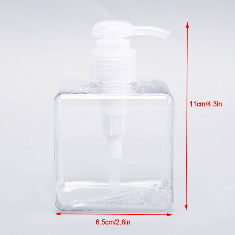 250ml Empty Emulsion Bottle Transparent Plastic Liquid Dispenser Shampoo Bot Gw