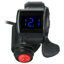 Thumb Throttle Universal Black With Power Switch LED Display For Electric Bike