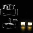 Square Waterproof LED Solar Light Fence Post Pool Garden Lamp Warm White