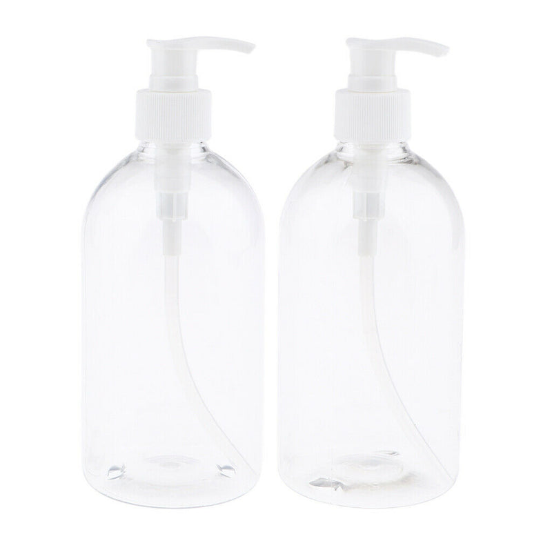 2pcs Large Lotion Bottles Travel Shampoo Containers Pump Refillable Bottles