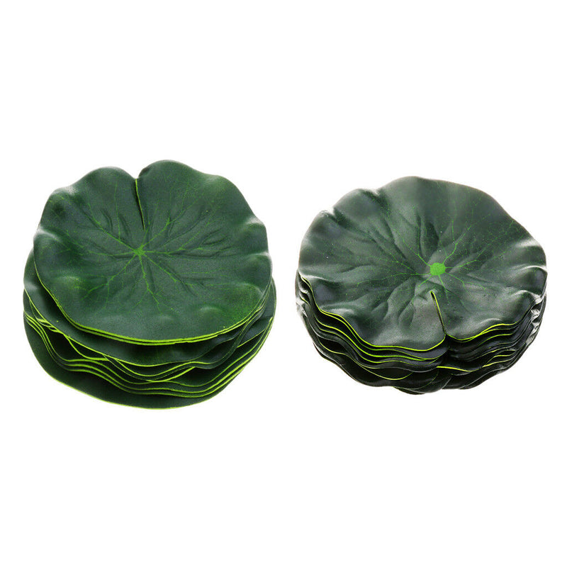 20x Plastic Lotus Leaves Water Plants   Tank Pool Micro Landscape Decor