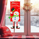 Christmas Hanging Flags Door Curtain Festival Decor Banners (Snowman)