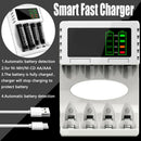 4Slots LCD AA AAA Rechargeable Battery Charger For NIMH NICD Batteries bs