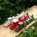 New Christmas Train Painted Wood Christmas Decoration for Home with Santa/B L2O1