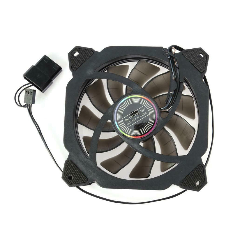 Silent Cooler 120mm Dual Halo Hydraulic Bearing CPU Cooling Fan (Multicolor