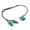 Dual-Male Fakra Splitter to Female Fakra Antenna Adapter for VW AUDI
